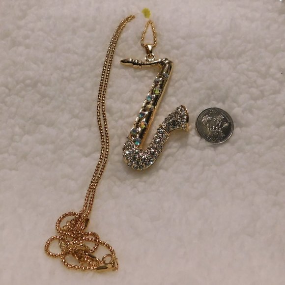 Sax Pendant with chain - Picture 7 of 9